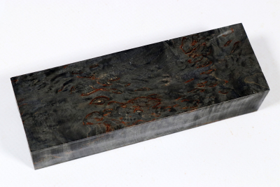 Messergriffblock Karelische Maserbirke schwarz stabilisiert - Stabi3403 Messergriffblock Karelische Maserbirke schwarz stabilisiert - Stabi3403