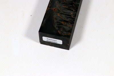 Messergriffblock Karelische Maserbirke schwarz stabilisiert - Stabi3407