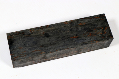 Messergriffblock Karelische Maserbirke schwarz stabilisiert - Stabi3417