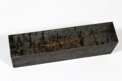 Messergriffblock Karelische Maserbirke schwarz stabilisiert - Stabi3417