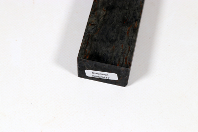 Messergriffblock Karelische Maserbirke schwarz stabilisiert - Stabi3417