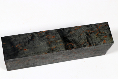 Messergriffblock Karelische Maserbirke schwarz stabilisiert - Stabi3430