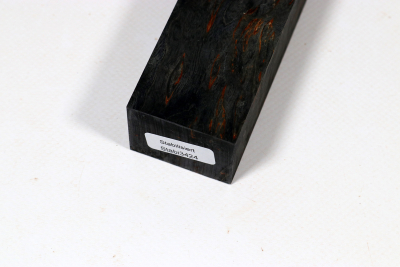 Messergriffblock Karelische Maserbirke schwarz stabilisiert - Stabi3434