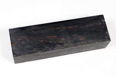 Messergriffblock Karelische Maserbirke schwarz stabilisiert - Stabi3720
