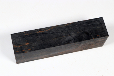 Messergriffblock Karelische Maserbirke schwarz stabilisiert - Stabi3720