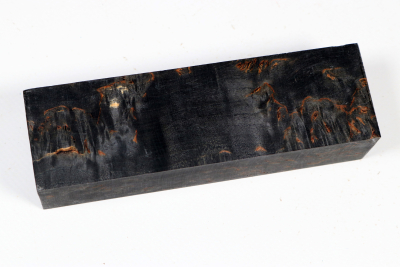 Messergriffblock Karelische Maserbirke schwarz stabilisiert - Stabi3728