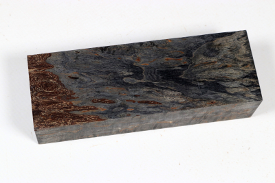 Messergriffblock Karelische Maserbirke schwarz stabilisiert - Stabi3731