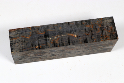 Messergriffblock Karelische Maserbirke schwarz stabilisiert - Stabi3731