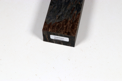 Messergriffblock Karelische Maserbirke schwarz stabilisiert - Stabi3731