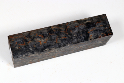 Messergriffblock Karelische Maserbirke schwarz stabilisiert - Stabi3742