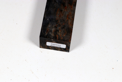 Messergriffblock Karelische Maserbirke schwarz stabilisiert - Stabi3742