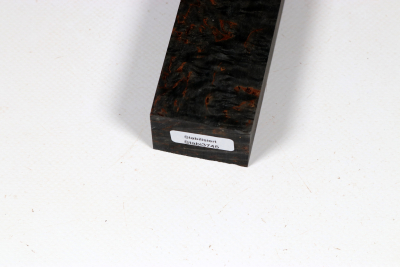 Messergriffblock Karelische Maserbirke schwarz stabilisiert - Stabi3745