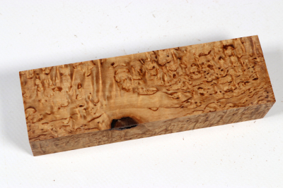 Messergriffblock Karelische Maserbirke stabilisiert - Stabi3715