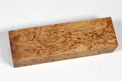 Messergriffblock Karelische Maserbirke stabilisiert - Stabi3739
