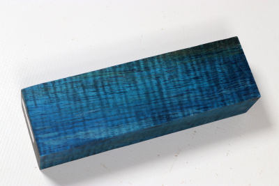 Knife Blank Koa curly blue stabilized - Stabi3664
