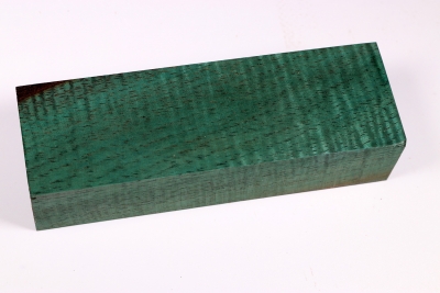 Knife Blank Koa curly green stabilized - Stabi1825