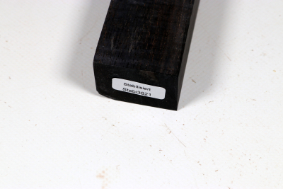Messergriffblock Koa curly schwarz stabilisiert XL - Stabi3821