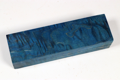 Knife Blank Quilted Maple blue stabilized - Stabi3707 Knife Blank Quilted Maple blue stabilized - Stabi3707