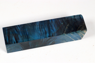 Messergriffblock Muschelahorn blau stabilisiert - Stabi3710