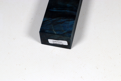 Messergriffblock Muschelahorn blau stabilisiert - Stabi3710