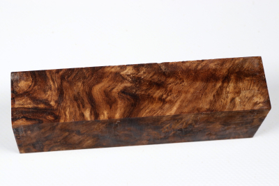Messergriffblock Nussbaum Maser stabilisiert - Stabi3577
