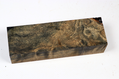 Knife Blank Poplar Burl black stabilized - Stabi3823