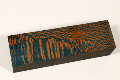 Knife Blank Platanus  blue stabilized - Stabi3425