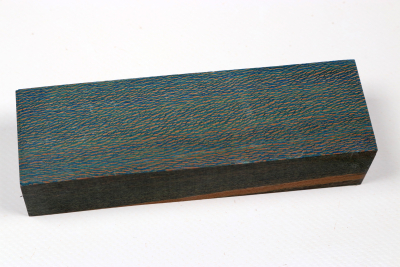 Knife Blank Platanus  blue stabilized - Stabi3455