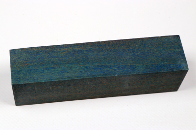 Knife Blank Platanus  blue stabilized - Stabi3455