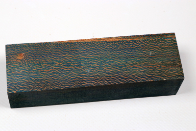 Knife Blank Platanus  blue stabilized - Stabi3455