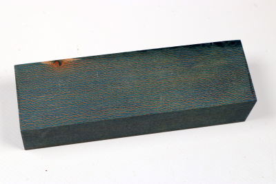 Messergriffblock Platane blau stabilisiert - Stabi3460