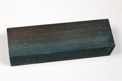 Messergriffblock Platane blau stabilisiert - Stabi3460