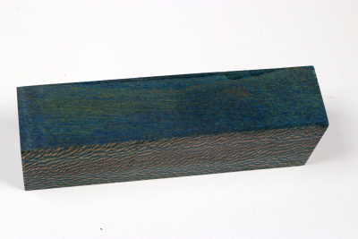 Messergriffblock Platane blau stabilisiert - Stabi3464