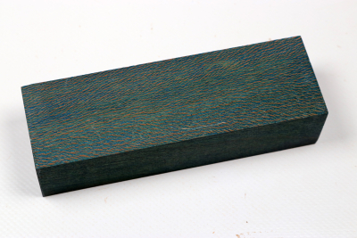 Messergriffblock Platane blau stabilisiert - Stabi3468