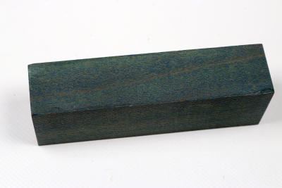 Messergriffblock Platane blau stabilisiert - Stabi3468