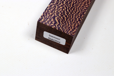 Knife Blank Platanus  purple stabilized - Stabi3554