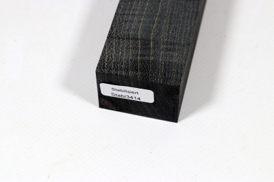 Messergriffblock Riegelahorn schwarz stabilisiert - Stabi3414