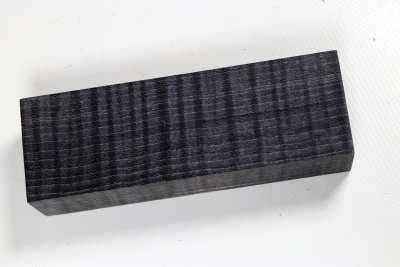 Knife Blank Curly Maple black stabilized - Stabi3667