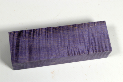 Knife Blank Curly Maple purple stabilized - Stabi3645