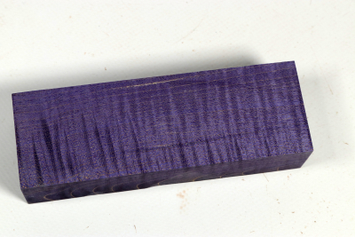 Knife Blank Curly Maple purple stabilized - Stabi3645