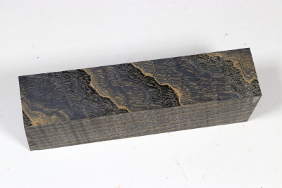 Knife Blank Ash curly anthracite stabilized - Stabi3652