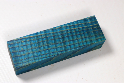 Knife Blank Ash curly blue stabilized - Stabi3658 Knife Blank Ash curly blue stabilized - Stabi3658