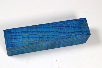 Knife Blank Ash curly blue stabilized - Stabi3660