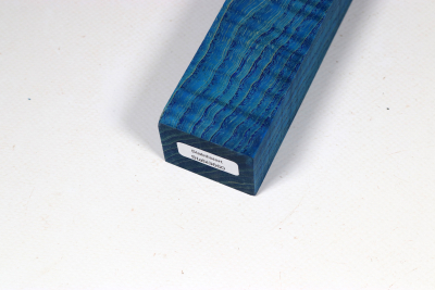 Knife Blank Ash curly blue stabilized - Stabi3660