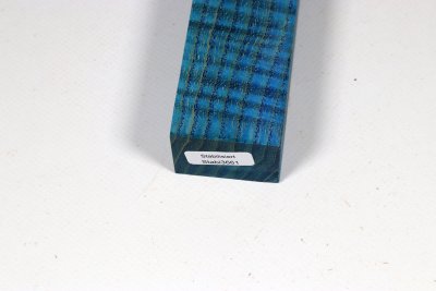 Knife Blank Ash curly blue stabilized - Stabi3661