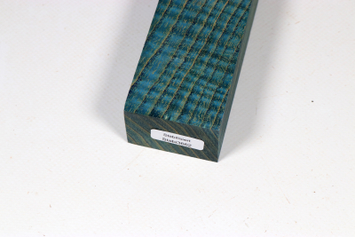 Knife Blank Ash curly blue stabilized - Stabi3662