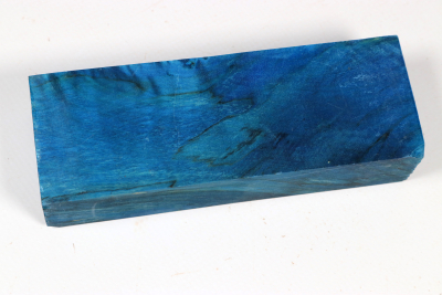 Messergriffblock Rosskastanie Maser blau stabilisiert - Stabi3700