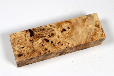 Messergriffblock Rosskastanie Maser stabilisiert - Stabi3764