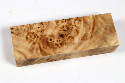 Knife Blank Horse Chestnut Burl stabilized - Stabi3812