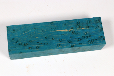 Knife Blank Birdseyemaple blue stabilized - Stabi3702